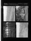 Prison guards with dog looking in woods (4 Negatives) (August 7, 1958) [Sleeve 5, Folder e, Box 15]